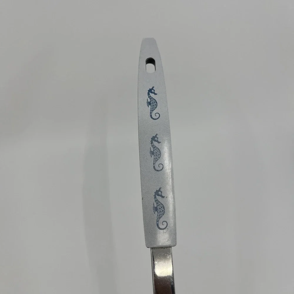 Vtg Revere Neptune Seahorse Bakelite Stainless‎ Slotted Spoon USA 16